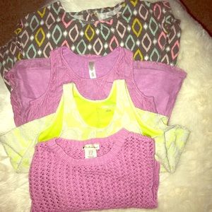 Girls tops LOT OF 4